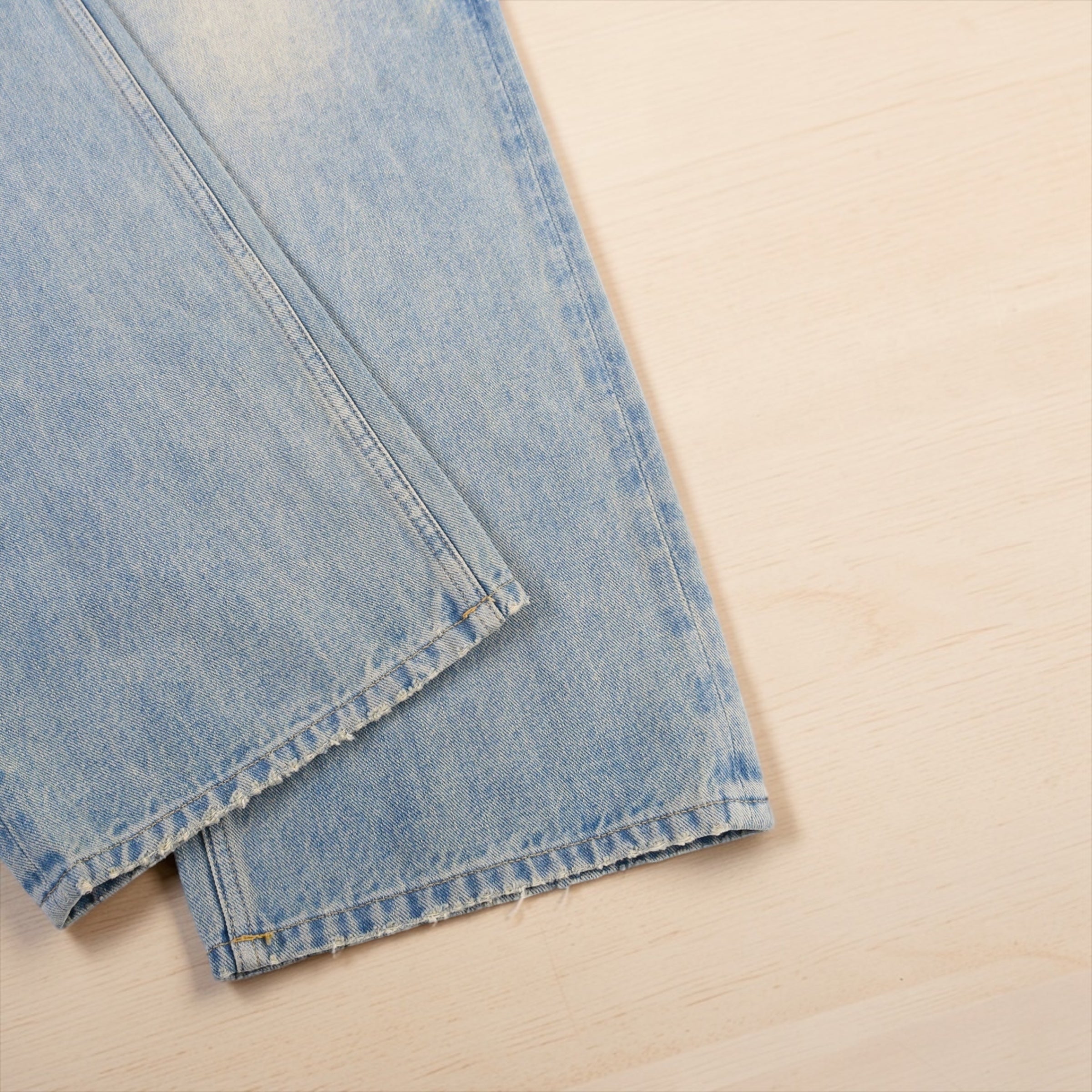 The 'Ostuni' Sun-Fade Raw Hem Denim