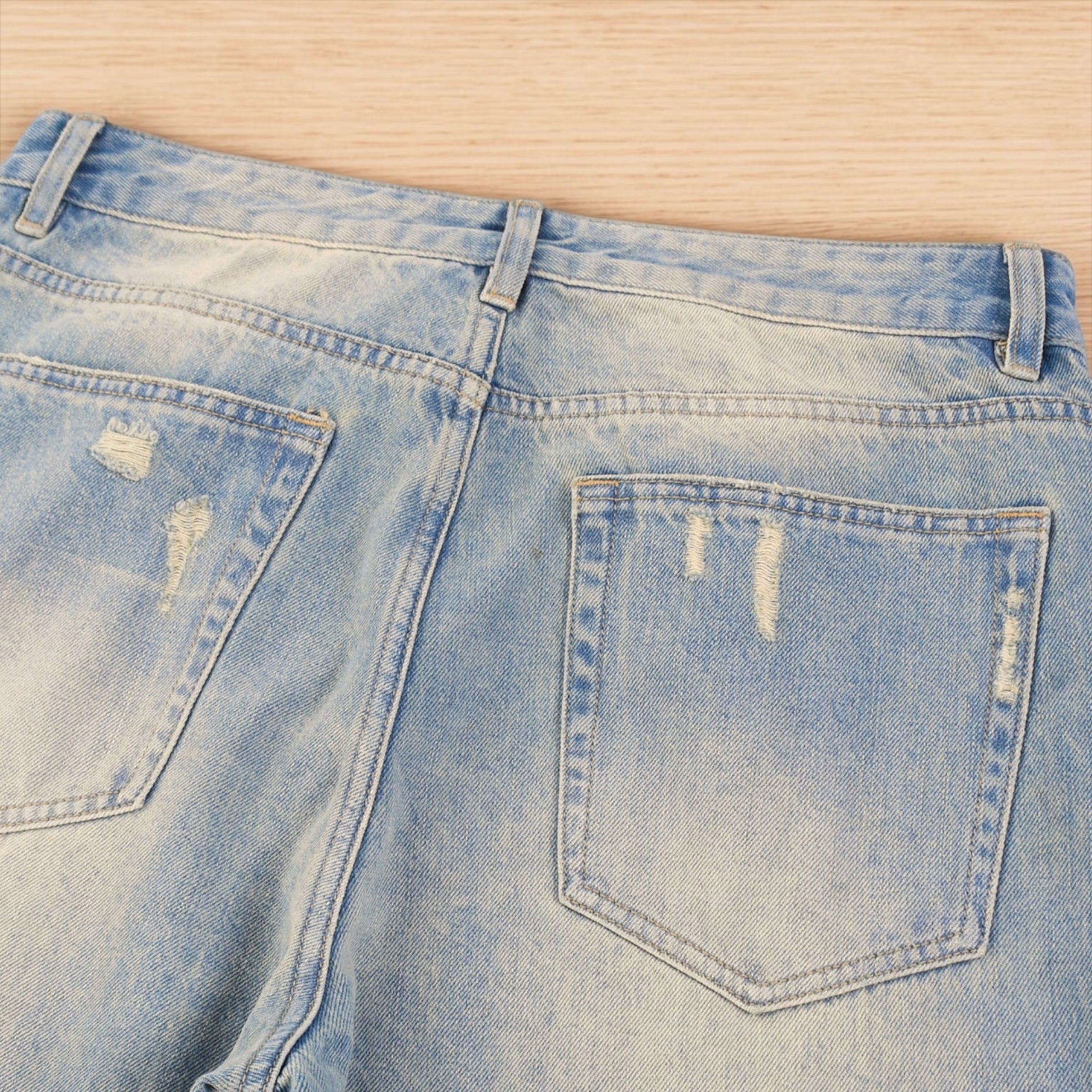 The 'Ostuni' Sun-Fade Raw Hem Denim