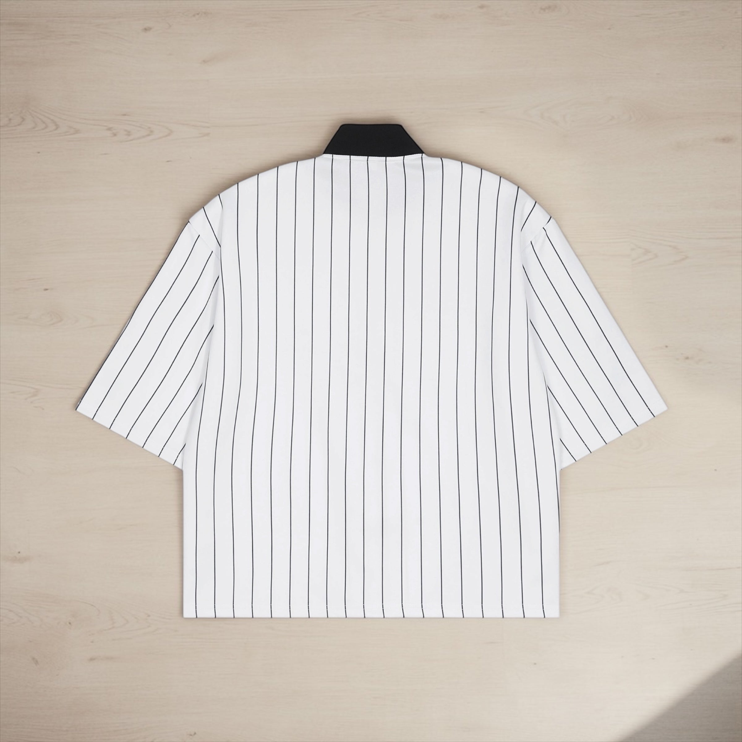 The 'Palermo' Pinstripe Zip Overshirt