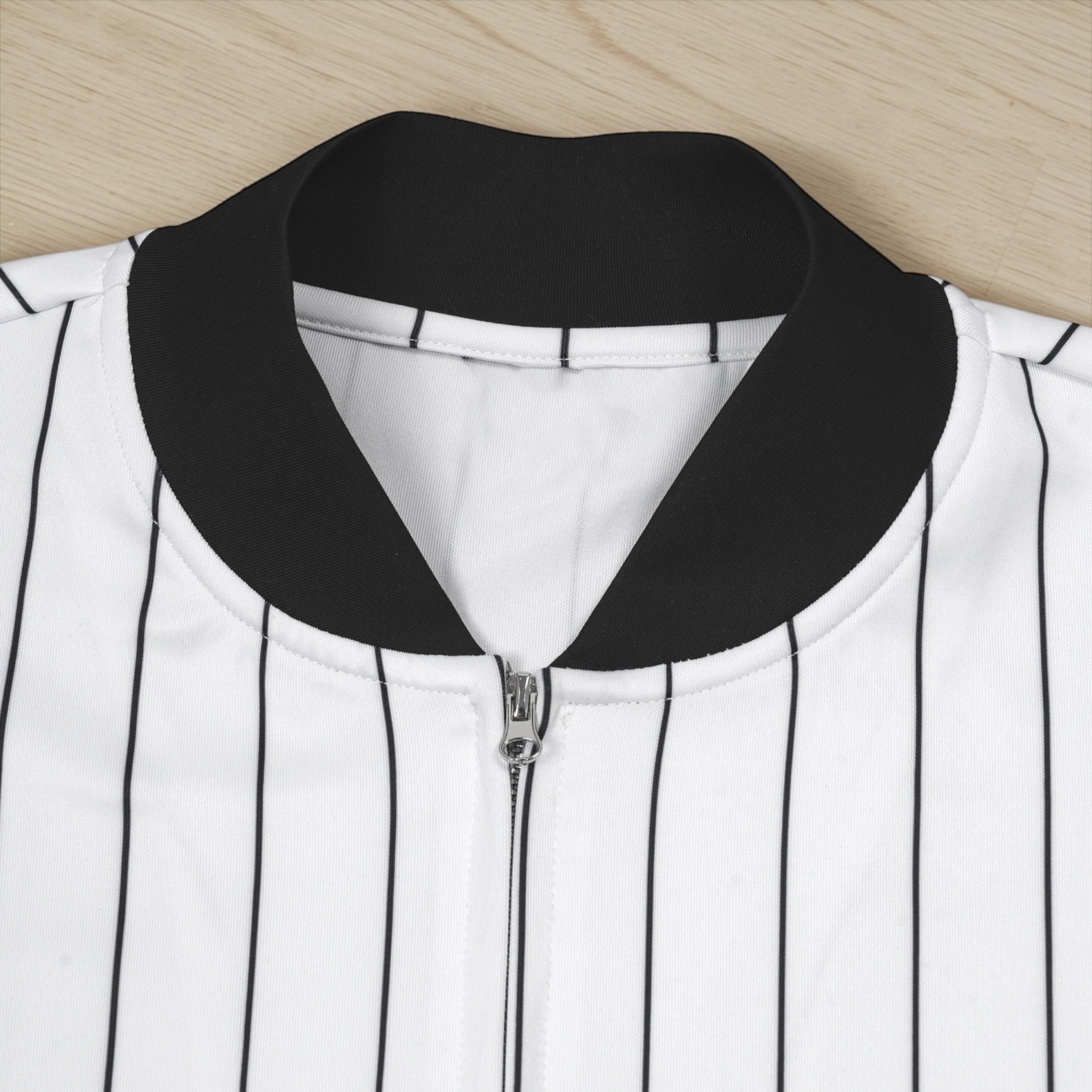 The 'Palermo' Pinstripe Zip Overshirt